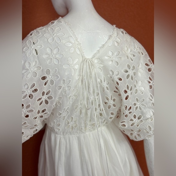 Free People Bella Note Eyelet Babydoll Dress Size Small. E37 - Picture 11 of 17